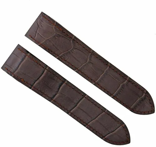 Miniatura 6 de Ewatchparts CORREA DE PIEL 20MM COMPATIBLE CON CARTIER SANTOS 100 2878 ALIGATOR GRAIN MARRÓN CLARO