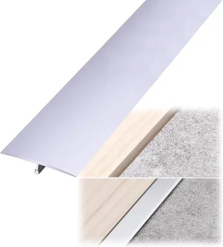 Miniatura 8 de Tira de transición de suelo de aluminio con moldura en T, para garaje, laminado a vinilo, tira de umbral de borde de puerta, para porche, entrada