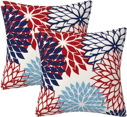 Miniatura 28 de Fundas de almohada decorativas rústicas de Aqua y blanco a cuadros estilo búfalo para sofá, funda de almohada para granja, decoración