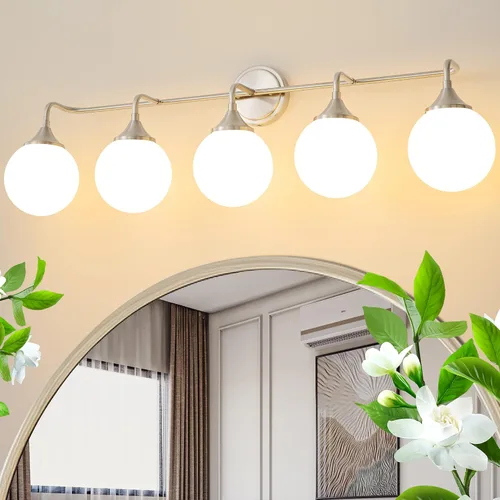 Miniatura 8 de Accesorios de Iluminación para Baño Negros, Iluminación Moderna de Tocador Sobre Espejo, Aplique de Pared Negro Mate Moderno de Mediados de Siglo
