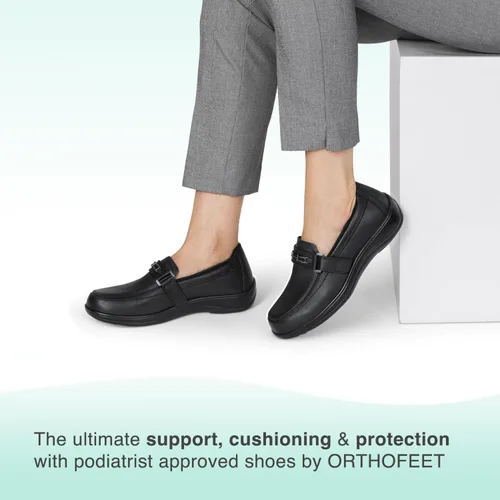 Miniatura 2 de Orthofeet - Alivio del dolor de pies y talón, ancho extendido, mejor fascitis plantar, ortopédica, diabética para mujer, Chelsea