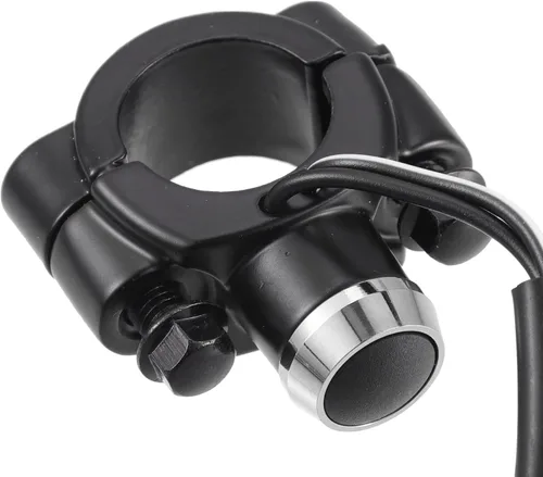 Miniatura 5 de X AUTOHAUX Botón de interruptor de arranque de bocina de control de manillar de motocicleta de 7/8 "con conectores aleación de aluminio negro