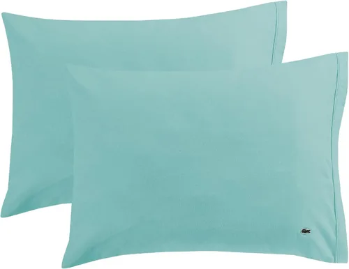 Miniatura 12 de Lacoste Juego de 2 fundas de almohada de 100% algodón percal – Fresco, crujiente, mate y duradero, certificado Oeko-Tex – Sólido, verde, estándar