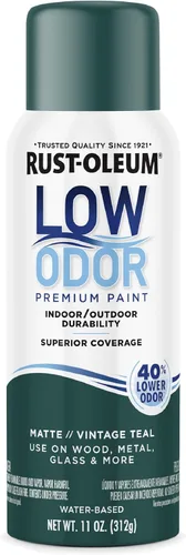 Miniatura 85 de Rust-Oleum Pintura en aerosol prémium de bajo olor, 11 onzas, concha marina brillante, paquete de 6 Seashell