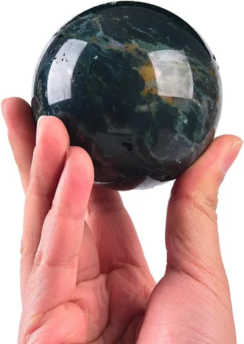 Miniatura 10 de JIC Gem Esfera de cristal de cuarzo Pietersite, bola de cristal decorativa azules y marrones dorados para meditación, decoraciones de mesa