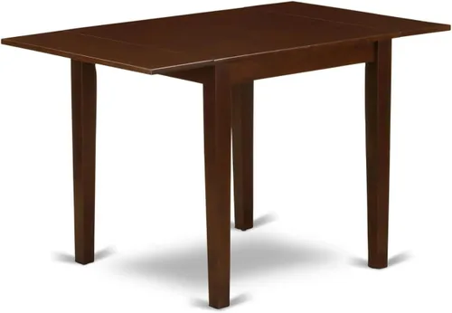Miniatura 9 de East West Furniture NDT-LWH-T Norden Mid-Century - Mesa de comedor rectangular con gotas y patas elegantes, 30 x 48 pulgadas, lino blanco