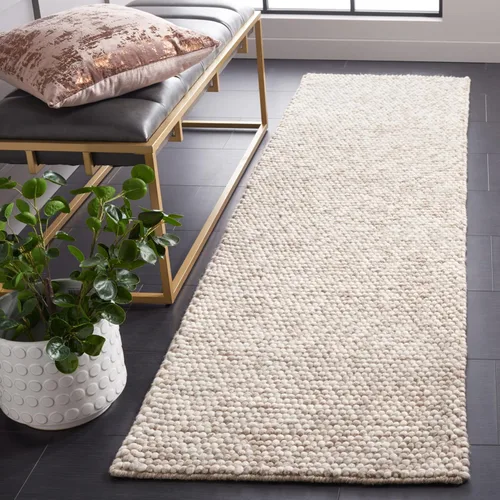 Miniatura 80 de SAFAVIEH Natura Collection - Alfombra decorativa, 2 x 3 pies, color beige, mezcla de lana hecha a mano, diseño texturizado, ideal para pasillo