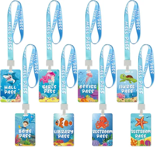 Miniatura 17 de Ctosree Juego de 8 cordones de PVC irrompibles para pasillos y pases escolares, suministros escolares, suministros para profesores, para aula