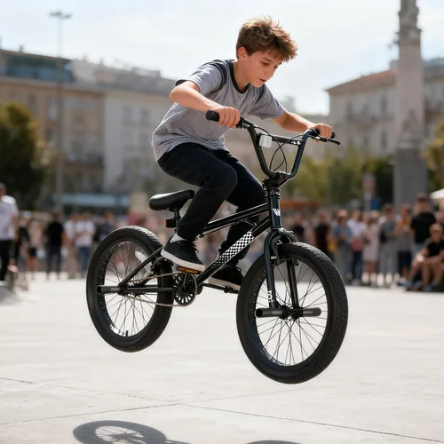 Miniatura 4 de KORIMEFA Bicicleta BMX Freestyle 18 20 pulgadas para niños y niños, bicicleta de trucos para 7-12 años, pernos Pro/Guro a elegir, marco de acero