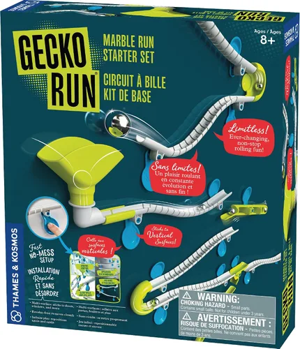 Miniatura 10 de Gecko Run Marble Run - Juego de iniciación por Thames & Kosmos, ganador del juguete del año - Pista de Canicas Vertical de 63 Piezas, pistas