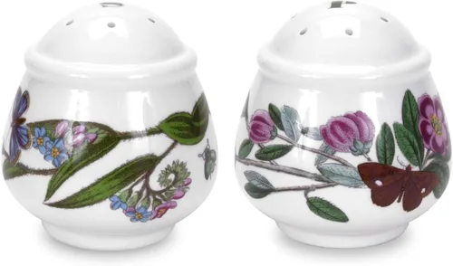 Portmeirion Botanic Garden - Juego de salero y pimentero, juego de sal y pimienta de forma clásica, motivos florales surtidos, fabricado en