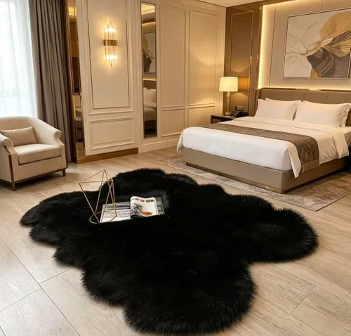 Miniatura 26 de Alfombra de piel sintética de 2 x 6 pies, color beige, lavable a máquina, súper suave, esponjosa, alfombra de piel de oveja mullida para dormitorio
