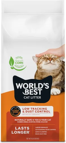 Miniatura 11 de WORLD'S BEST CAT LITTER - Arena para múltiples gatos, sin perfume, 32 libras - Control de rastro y polvo de bajo nivel, ingredientes naturales