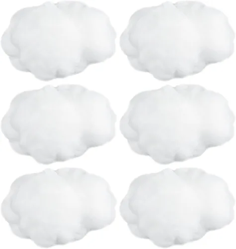 Miniatura 12 de Jetec 3 piezas de accesorios de nube artificial en forma de nube 3D, decoración colgante para habitación, adorno colgante decorativo para boda