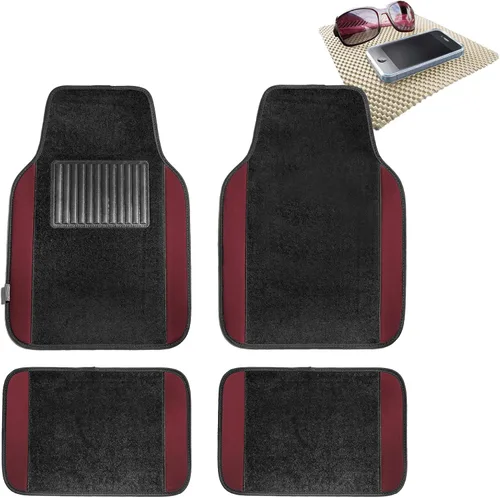 Miniatura 21 de TLH Alfombrillas para Automóvil, Juego Completo de Alfombrillas de Alfombra con Bordes de Color Beige para Coches, Protección para Todo Tipo