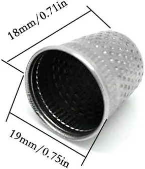 Miniatura 4 de LGEGE 30 dedales de costura de metal vintage en tono plateado, para manualidades, dedal de costura (tamaño aproximado): 0.748 in x 0.709 in