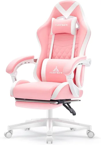 Miniatura 11 de Silla para Videojuegos, Silla de Oficina Ergonómica con Masaje, Asiento de Computadora con Reposapiés, Cojín de Muelles de Bolsillo, Silla