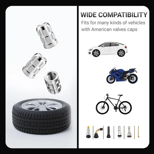 Miniatura 6 de Aluminum Tire Valve Stem Caps for Lexus RX 350 2023-2025 2026, Anti-Rust Tires Air Valve Cap Stem Covers Corrosion-Resistant Automotive Exterior