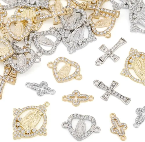 Miniatura 11 de Cheriswelry 100 colgantes de madera con cruz de crucifijo con cruz impresa, dijes de madera teñida religiosos de 32.5 a 1.319 in para hombres