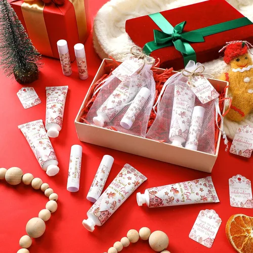 Miniatura 4 de 24 juegos de crema de manos y bálsamo labial para baby shower, regalo de Navidad, baby shower, regalos de fiesta, tamaño de viaje, loción de manos