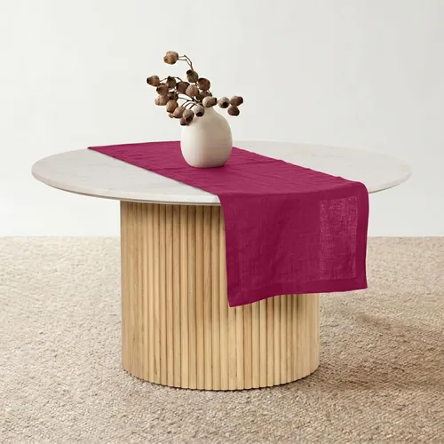 Miniatura 25 de Solino Home Camino de mesa de lino blanco de 36 pulgadas, 100% lino puro, camino de mesa pequeño de 14 x 36 pulgadas, ideal para tocador y mesas 01