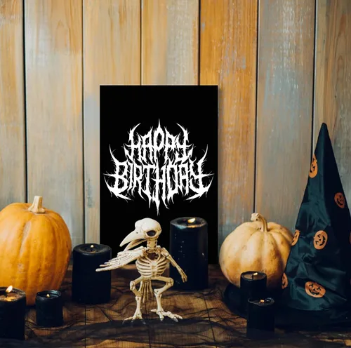 Miniatura 6 de YiKaLus Tarjeta de cumpleaños de feliz Halloween para él y ella, regalo espeluznante de cumpleaños para mujeres y hombres, tarjeta de cumpleaños