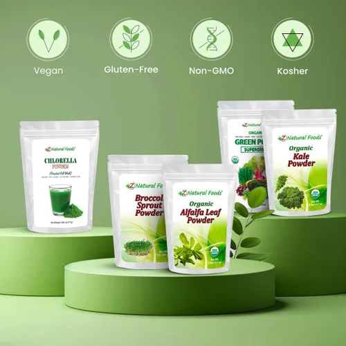 Miniatura 5 de Z Natural Foods Chlorella Powder - 5 libras - Pared celular agrietada - Increíble superalimento de algas azules y verdes para batidos, bebidas