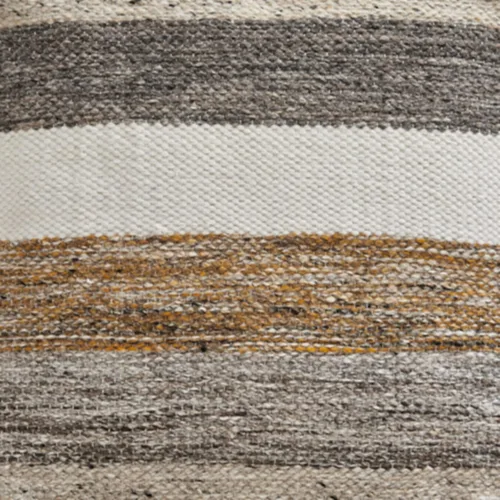 Miniatura 6 de Signature Design by Ashley Josalind - Puf casual de lana de 16 pulgadas, color gris y beige Multimarrón
