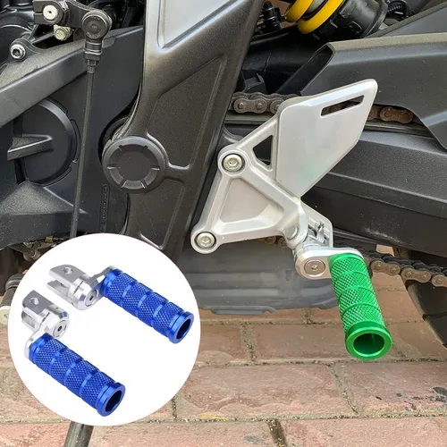 Clavija de pie delantera ajustable (compatible con SUZUKI Gixxer/GSX250R/V-STROM250) (azul)