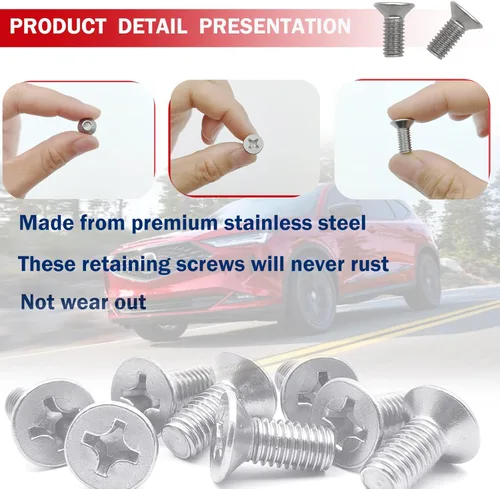Miniatura 4 de 4 unidades de retención de disco de freno de rotor de tornillo 93600-06014-0H - Compatible con modelos Honda, Acura, Volkswagen, Audi, Hyundai y 4