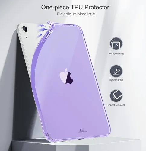 Miniatura 3 de MoKo Funda transparente para iPad (A16) de 11ª generación 2025 de 11 pulgadas, 10ª generación 2022 de 10.9 pulgadas, poliuretano termoplástico suave