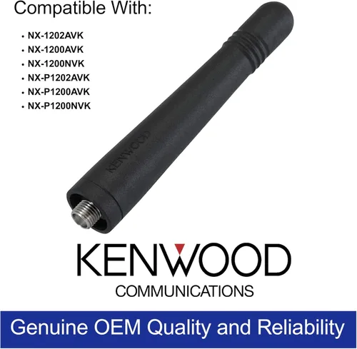 Miniatura 2 de KENWOOD KRA-23M UHF Antena helicoidal de bajo perfil para radios bidireccionales, accesorio OEM, rango de frecuencia de 440-490 MHz, conector