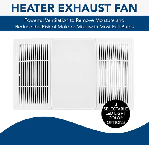 Miniatura 4 de Broan-NuTone PowerHeat - Extractor de baño, calentador, luz y temporizador de cuenta regresiva Enerlites