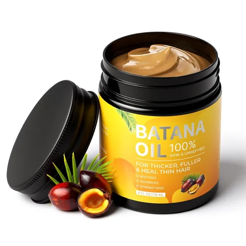 Miniatura 9 de Aceite de batana - Acondicionador orgánico para el cabello de Batana restaura el cabello fino y el cuero cabelludo dañados, máscara de pasta