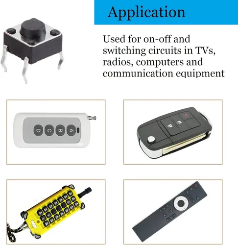 Miniatura 6 de Pulsador táctil micro interruptor momentáneo equipo surtido táctil de 10 valores 180 unidades OCR TM