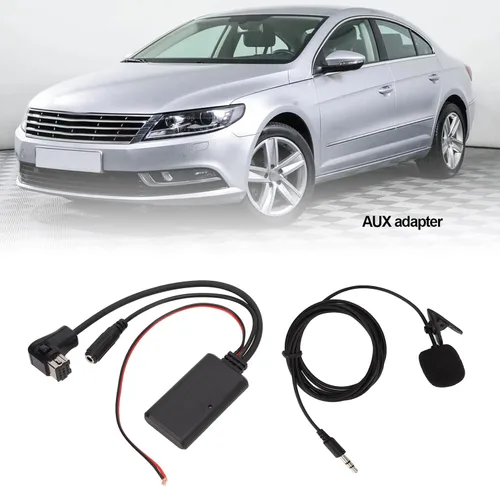 Miniatura 3 de Fydun Adaptador Bluetooth AUX de coche Bluetooth conector para módulo estéreo de audio Cable de audio estéreo adaptador de entrada AUX con micrófono