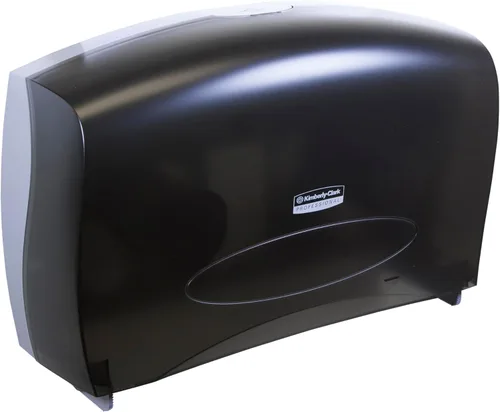 Kimberly Clark - Dispensador profesional de papel higiénico (09551), compatible con rollo estándar con núcleo, color humo (negro), 13.1 x 20.4 x 5.8