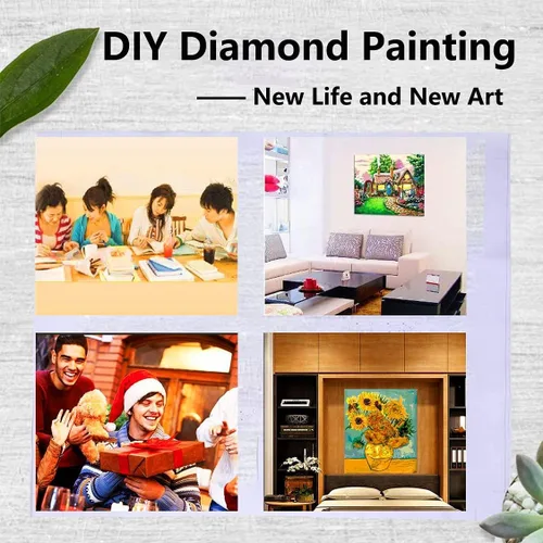 Miniatura 5 de VAIIEYO Kits de arte de diamantes 5D para perros adultos, pintura de diamante, cachorro de animales, pintura por números, lienzo redondo de Perro-21