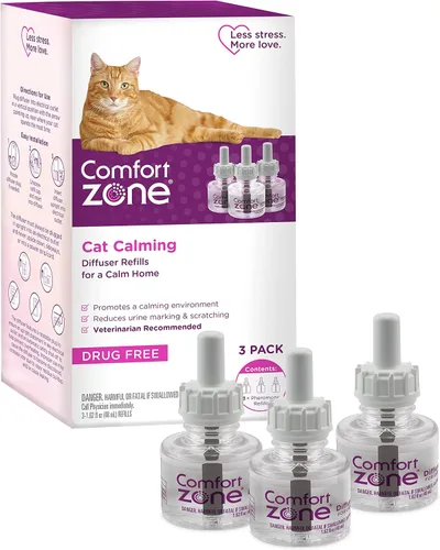 Miniatura 11 de Comfort Zone Recambio de difusor calmante para gatos, 1 paquete – Los recambios de feromonas calmantes para gatos ayudan a reducir la ansiedad