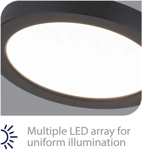 Miniatura 5 de WAC Lighting, Redondo LED Energy Star Montaje empotrado 3500K en negro