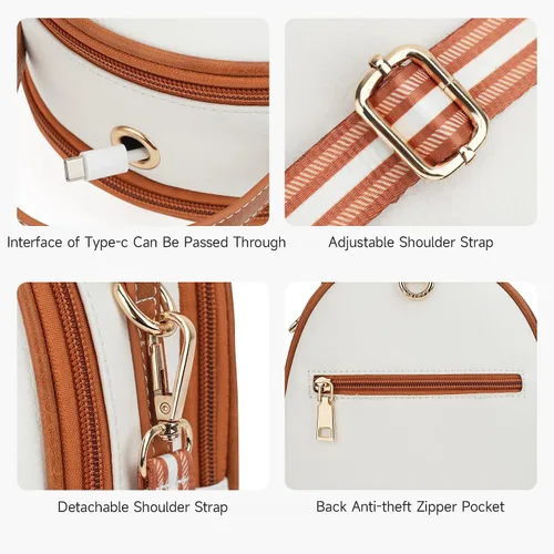 Miniatura 16 de T1953 Mochila para mujer, de piel sintética, para regalo para niñas y mujeres