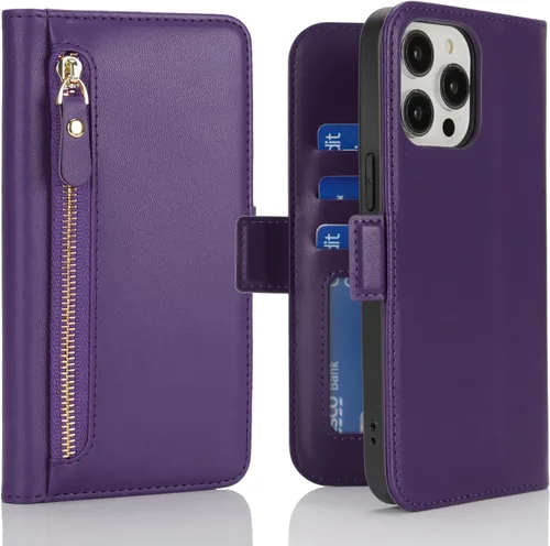 Miniatura 15 de Havaya Funda Cartera para iPhone 13 Pro Max e iPhone 12 Pro Max, Compatible con MagSafe 2 en 1, Desmontable Magnética con Portarjetas, Ranura