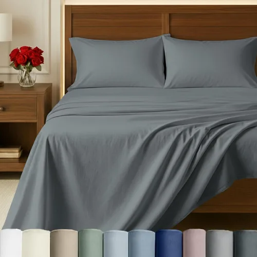 Miniatura 11 de California Design Den Sábanas de Cama 100% Algodón Egipcio - Juego de Sábanas King de Lujo Auténtico Certificado con Bolsillos Profundos, Satén