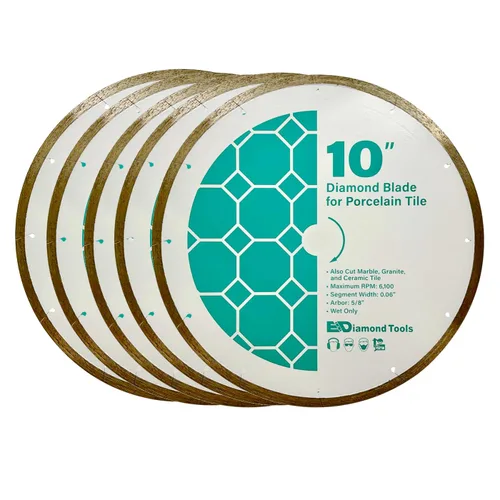 Miniatura 24 de Hojas de sierra de diamante de 7" para azulejos de porcelana, cerámica y azulejos de piedra, eje de 5/8" Hoja de azulejos de porcelana