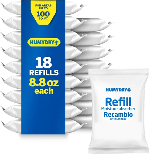 Miniatura 11 de HUMYDRY Recambios de absorción de humedad para deshumidificador de 8.8 onzas, paquete de 6 bolsas sin perfume, hasta 100 pies cuadrados, control