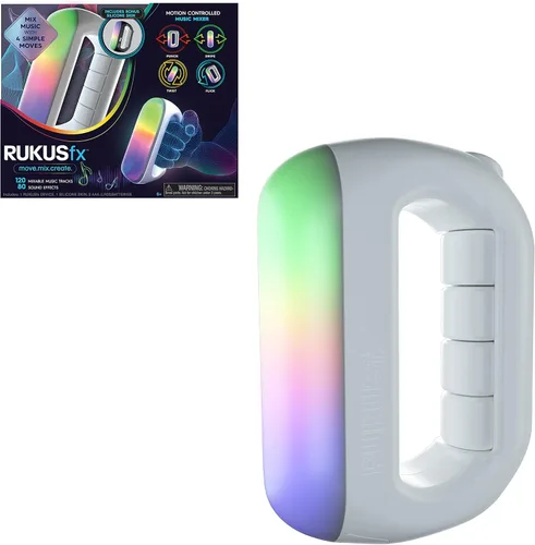 RUKUS Just Play RUKUSfx - Mezclador de música controlado por movimiento, música de luces y sonidos, con piel adicional, multicolor
