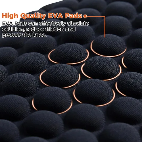 Miniatura 2 de COOLOMG paquete de 2 (1 par) de rodilleras con almohadillas de EVA para niños y adultos a prueba de golpes para baloncesto, rodilla de manga larga