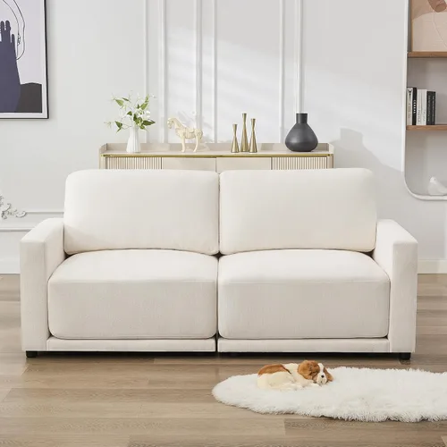 Miniatura 18 de Sofá modular en forma de U de 143.8 pulgadas, sofá de nube seccional de gran tamaño, sofás de asiento profundo de 6 plazas con 2 otomanas móviles