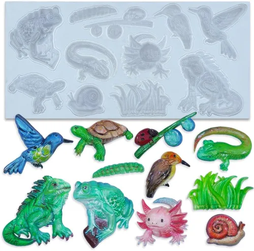 Miniatura 5 de Molde de silicona para fondant Arctic Animals de 11 cavidades de 1 a 3 pulgadas Vida Silvestre Polar
