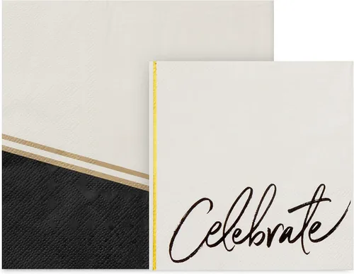 Miniatura 6 de Hallmark Suministros de fiesta negros y dorados